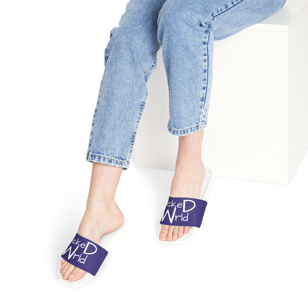 Wicked Wrld Slide Sandals — Women's Removable‑Strap Pool Slides