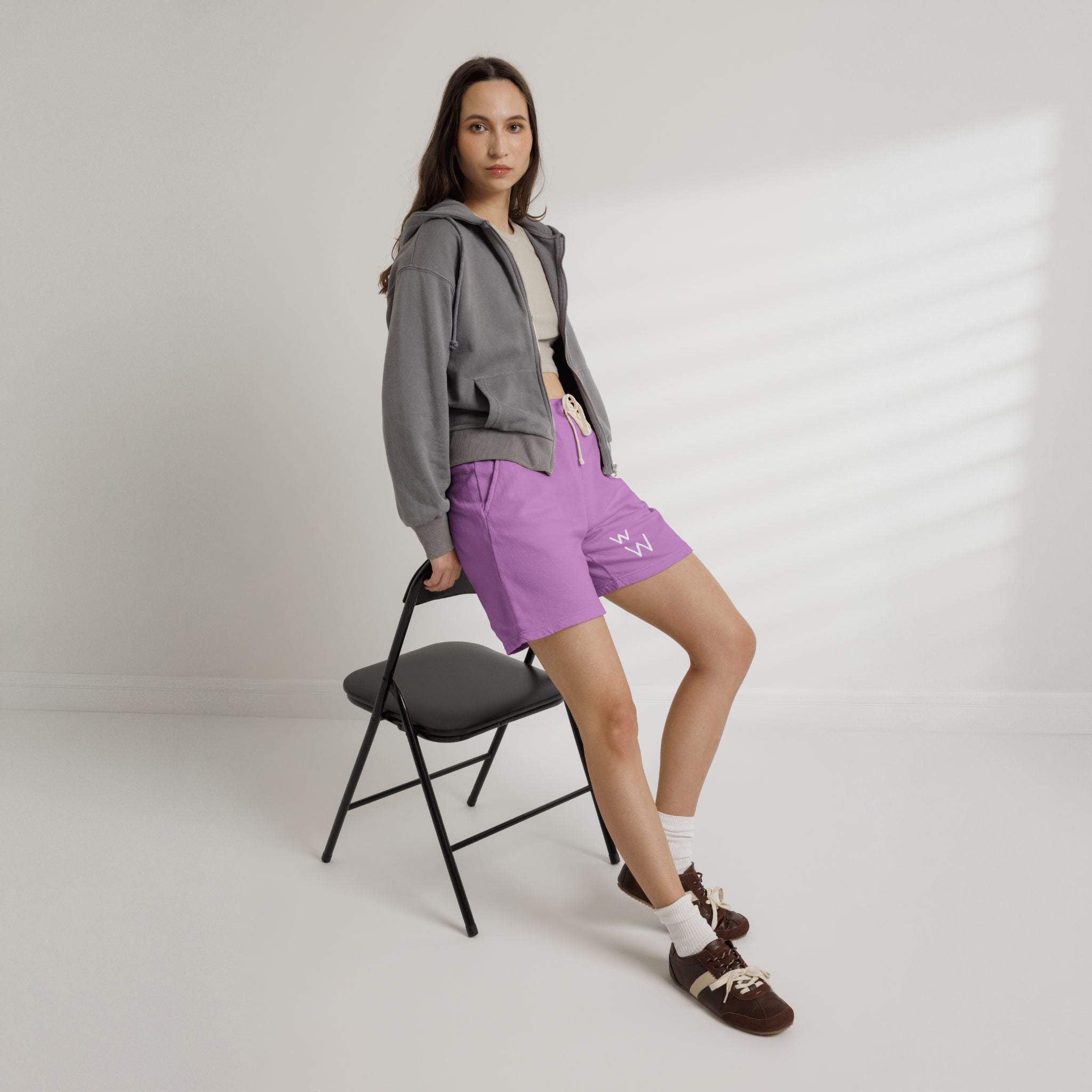 w W Lightweight Garment-Dyed Fleece Sweat Shorts
