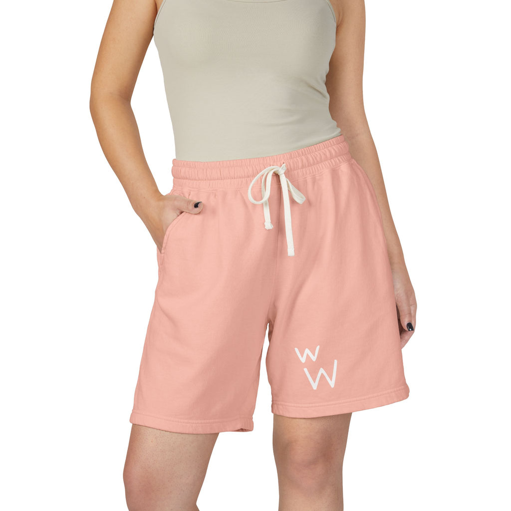w W Lightweight Garment-Dyed Fleece Sweat Shorts