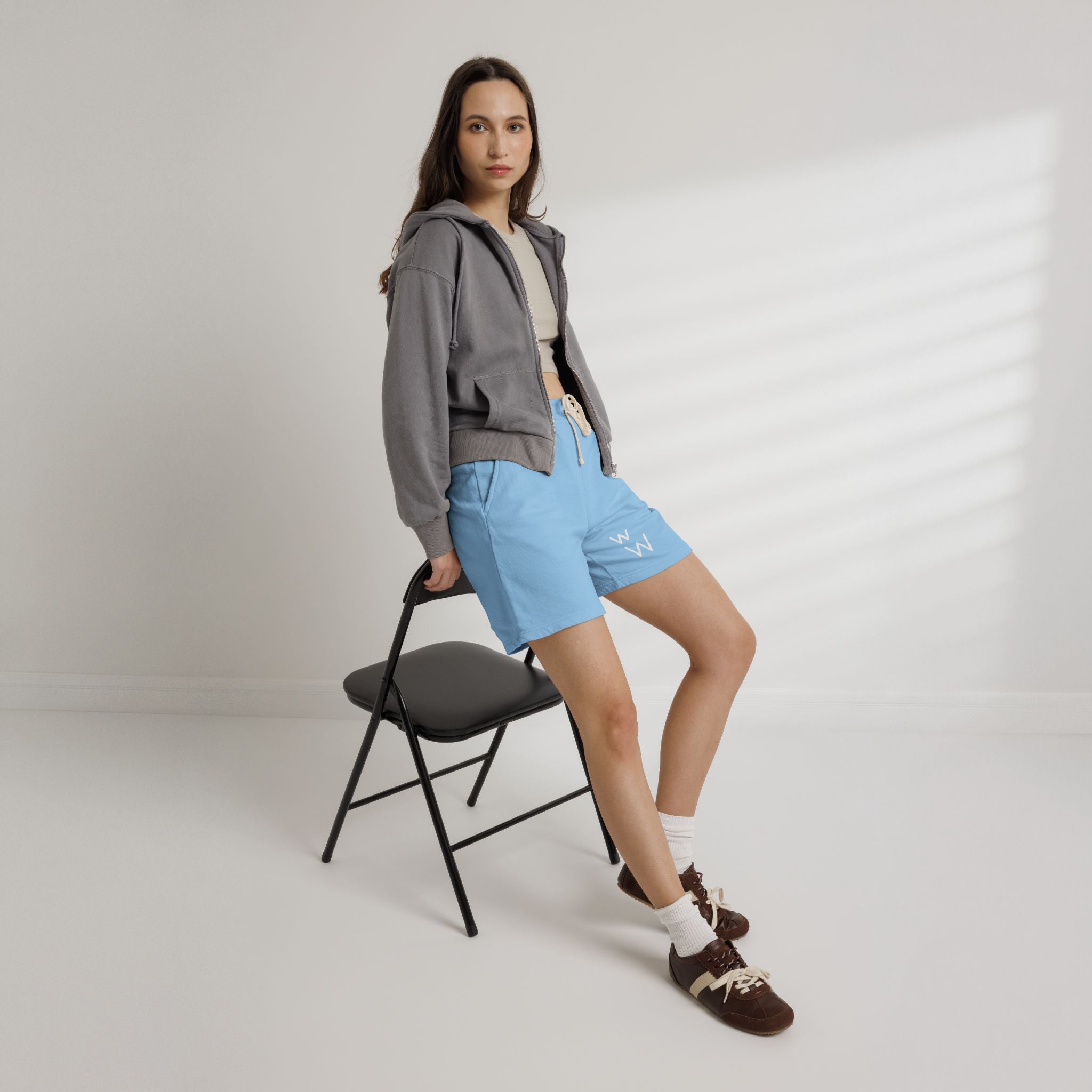 w W Lightweight Garment-Dyed Fleece Sweat Shorts
