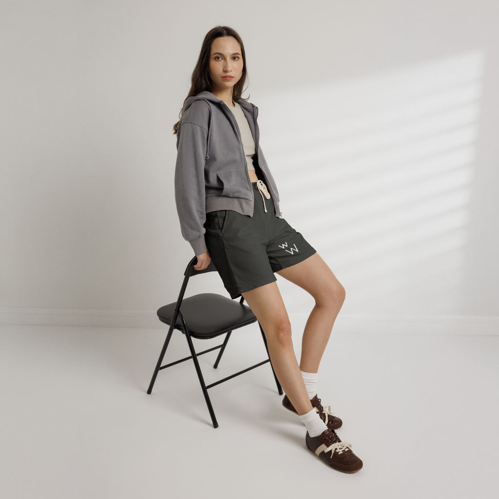 w W Lightweight Garment-Dyed Fleece Sweat Shorts