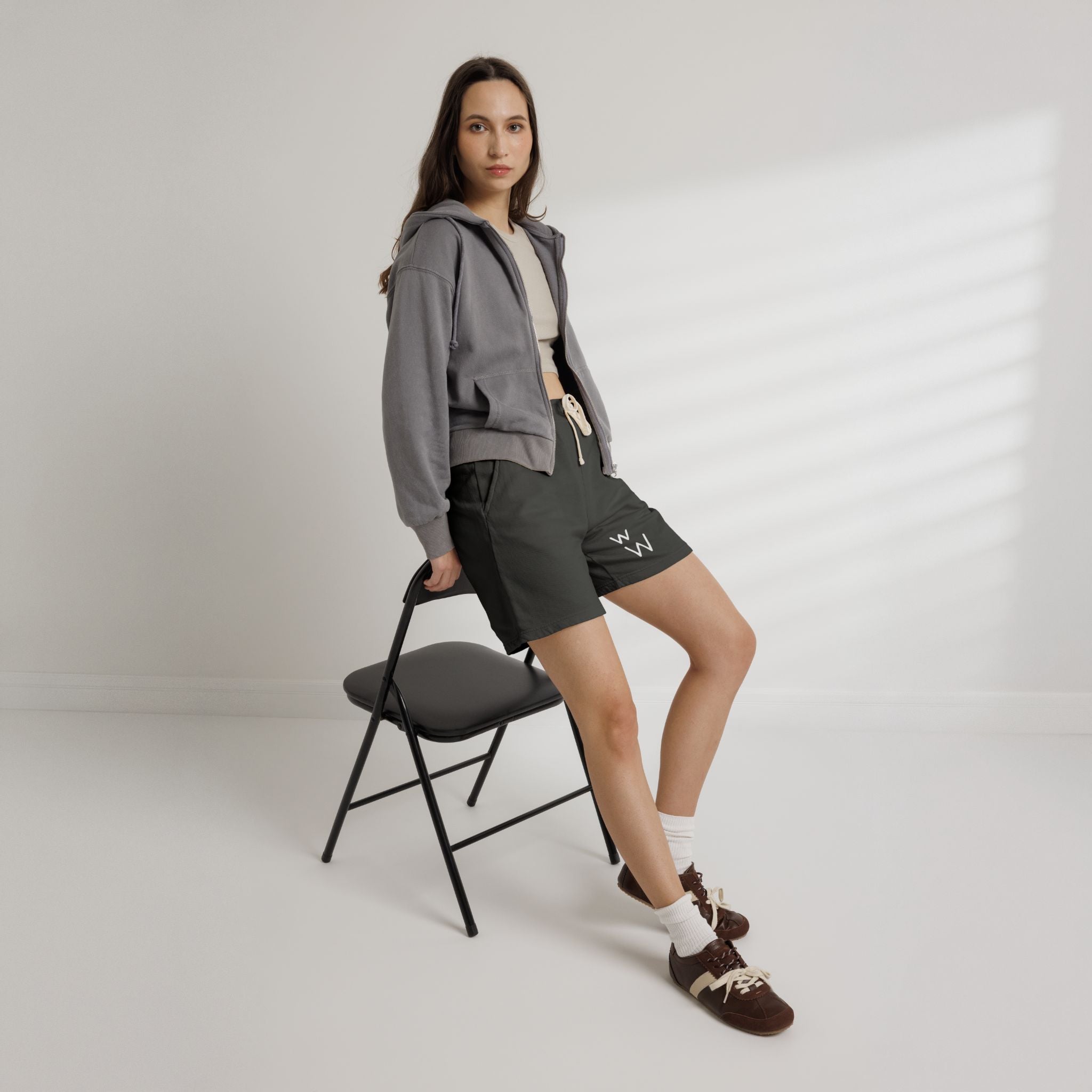 w W Lightweight Garment-Dyed Fleece Sweat Shorts