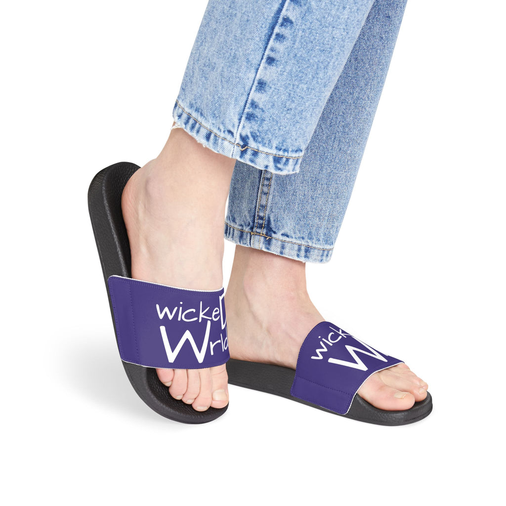Wicked Wrld Slide Sandals — Women's Removable‑Strap Pool Slides