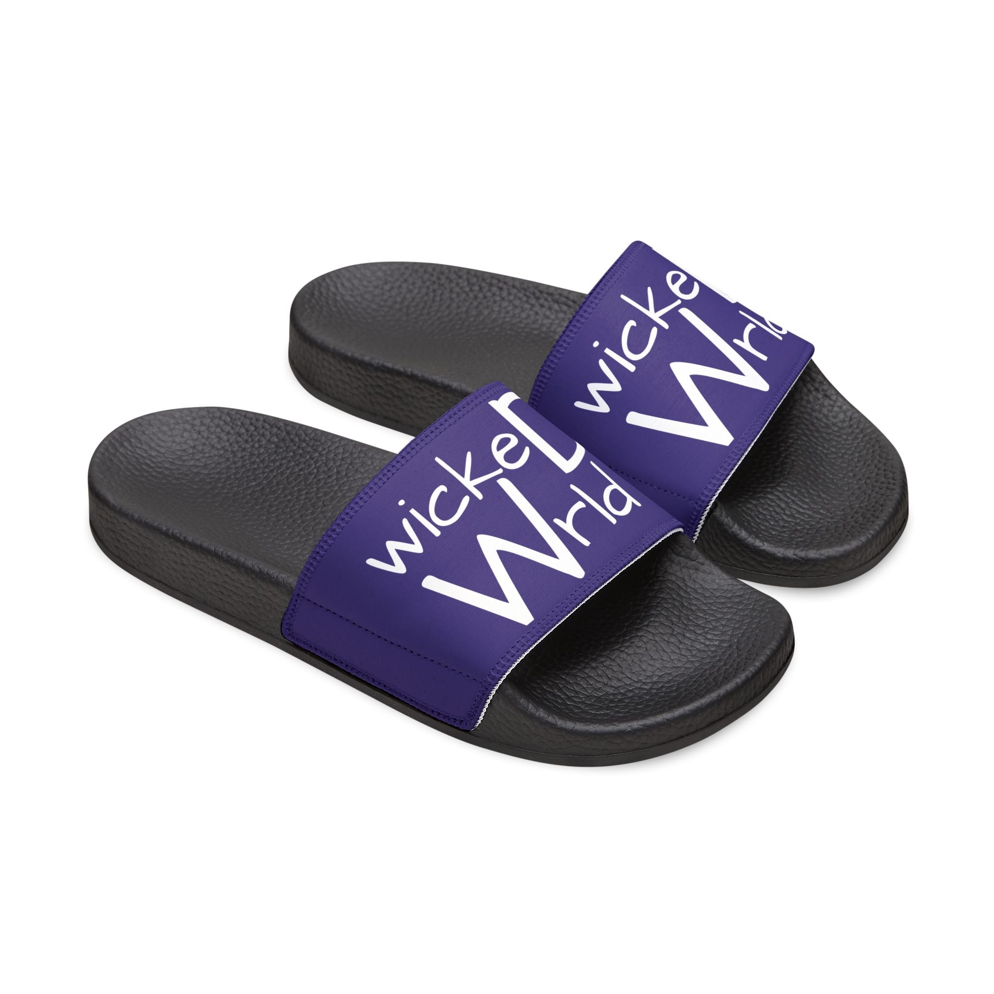 Wicked Wrld Slide Sandals — Women's Removable‑Strap Pool Slides